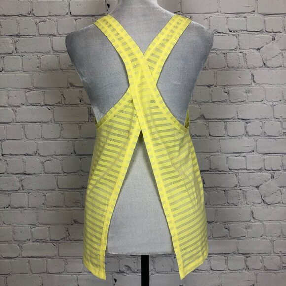Zyia Nimbus Split Back Tank Size M Yellow Stripe - Picture 3 of 6
